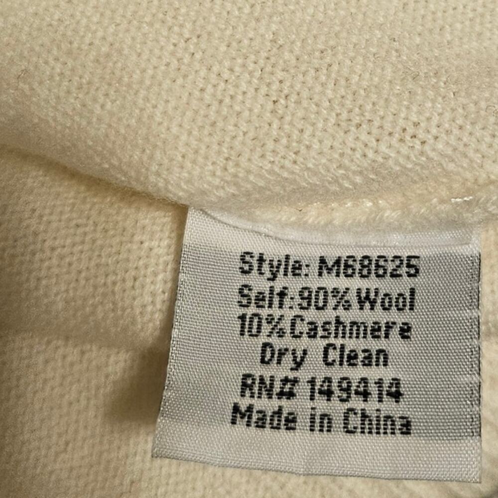 Johnny Was Ginnie Drop Shoulder Pullover Sweater Cream Wool Blend XL NWT - Picture 7 of 7